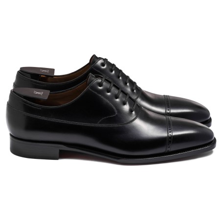 TLB Artista Black Punched Cap Toe Balmoral